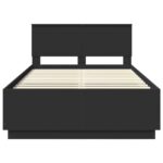 vidaXL Rám postele Čierna 120 x 200 cm Kompozitné drevo – Obrázok 7