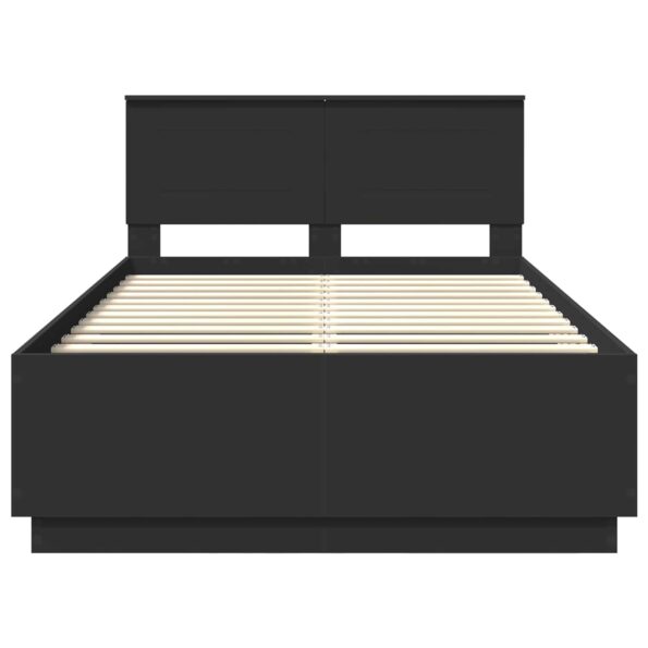 vidaXL Rám postele Čierna 120 x 200 cm Kompozitné drevo – Obrázok 7