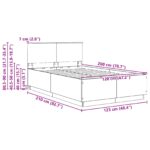 vidaXL Rám postele Dymová dub 120 x 200 cm Kompozitné drevo – Obrázok 13