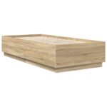 vidaXL Rám postele Dub sonoma 90 x 190 cm Kompozitné drevo – Obrázok 5