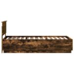 vidaXL Rám postele Dymová dub 90 x 190 cm Kompozitné drevo – Obrázok 8