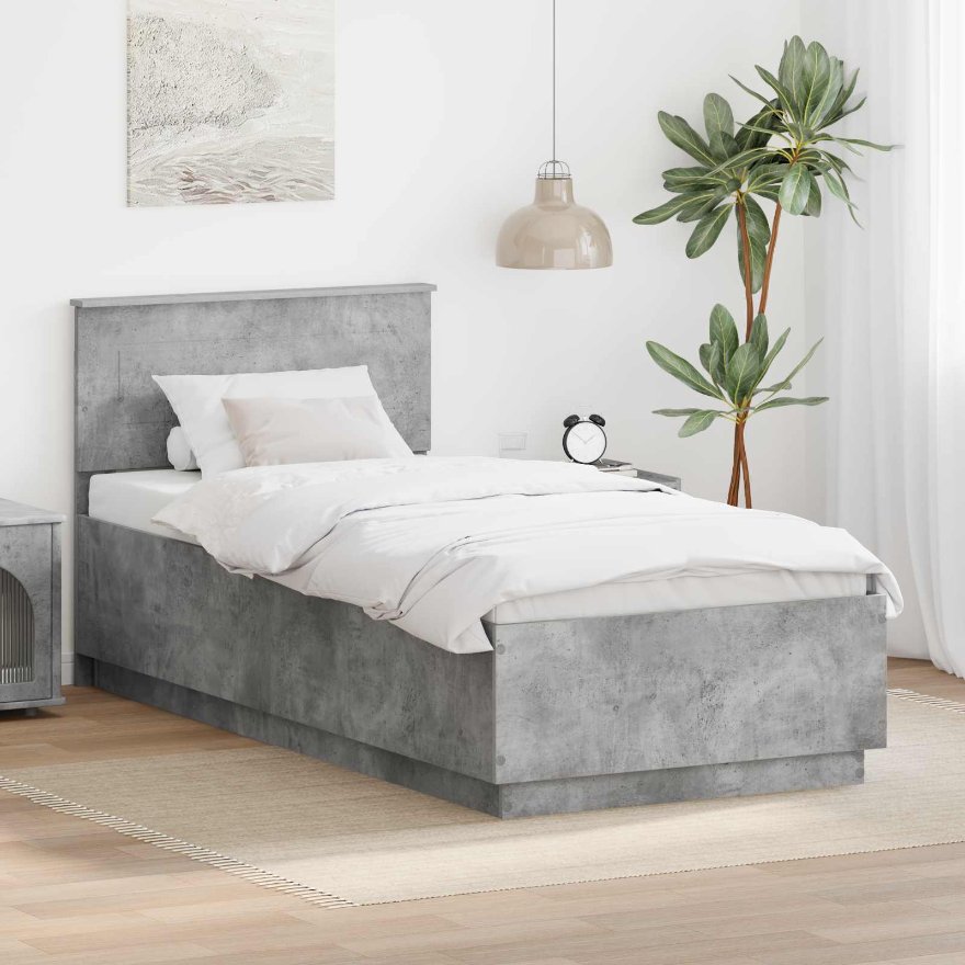 3408218_1.jpg vidaXL Rám postele Betónovo sivá 70 x 190 cm Kompozitné drevo – Obrázok 1