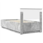 vidaXL Rám postele Betónovo sivá 70 x 190 cm Kompozitné drevo – Obrázok 9