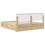 vidaXL Rám postele Sonoma dub 200 x 200 cm Kompozitné drevo – Obrázok 10