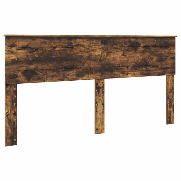 vidaXL Rám postele Dymová dub 200 x 200 cm Kompozitné drevo – Obrázok 7