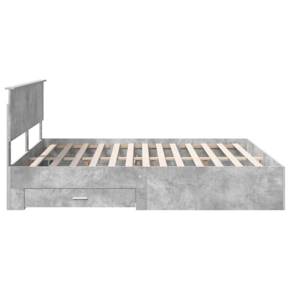 vidaXL Rám postele Betónová šedá 180 x 200 cm Kompozitné drevo – Obrázok 9