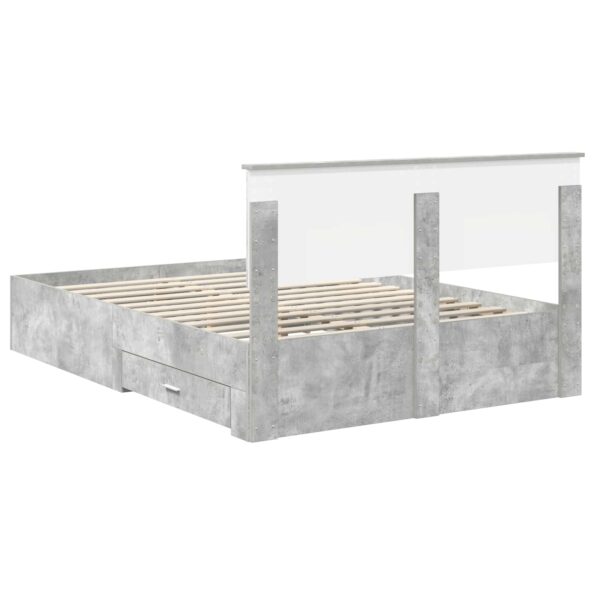 vidaXL Rám postele Betónová šedá 160 x 200 cm Kompozitné drevo – Obrázok 10