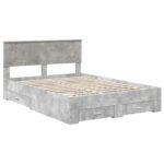 vidaXL Rám postele Betónová šedá 160 x 200 cm Kompozitné drevo – Obrázok 4