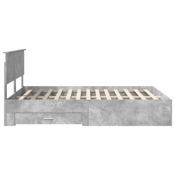 vidaXL Rám postele Betónová šedá 160 x 200 cm Kompozitné drevo – Obrázok 9