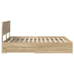 vidaXL Rám postele Sonoma dub 140 x 190 cm Kompozitné drevo – Obrázok 9