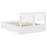 vidaXL Rám postele s čelnou doskou Biela 140 x 200 cm Kompozitné drevo – Obrázok 10
