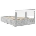 vidaXL Rám postele Betónová šedá 140 x 200 cm Kompozitné drevo – Obrázok 10