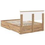 vidaXL Rám postele Remeselný dub 120 x 190 cm Kompozitné drevo – Obrázok 10