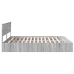vidaXL Rám postele Sivý Sonoma 200 x 200 cm Kompozitné drevo – Obrázok 8