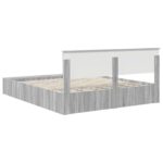 vidaXL Rám postele Sivý Sonoma 200 x 200 cm Kompozitné drevo – Obrázok 9