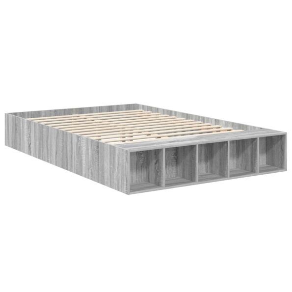 vidaXL Rám postele Sivý Sonoma 150 x 200 cm Kompozitné drevo – Obrázok 5
