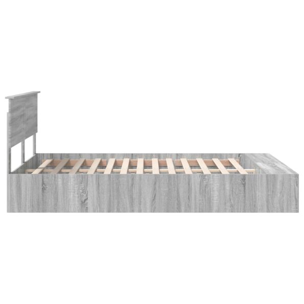 vidaXL Rám postele Sivý Sonoma 150 x 200 cm Kompozitné drevo – Obrázok 8