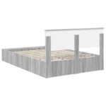 vidaXL Rám postele Sivý Sonoma 140 x 190 cm Kompozitné drevo – Obrázok 9