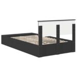 vidaXL Rám postele s poličkou Čierna 135 x 190 cm Kompozitné drevo – Obrázok 9
