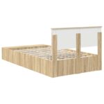 vidaXL Rám postele s poličkou Sonoma dub 120 x 190 cm Kompozitné drevo – Obrázok 9