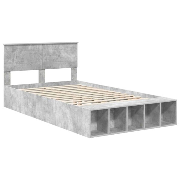 vidaXL Rám postele Betónová šedá 120 x 190 cm Kompozitné drevo – Obrázok 4