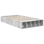 vidaXL Rám postele Betónová šedá 120 x 190 cm Kompozitné drevo – Obrázok 5