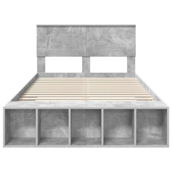 vidaXL Rám postele Betónová šedá 120 x 190 cm Kompozitné drevo – Obrázok 7