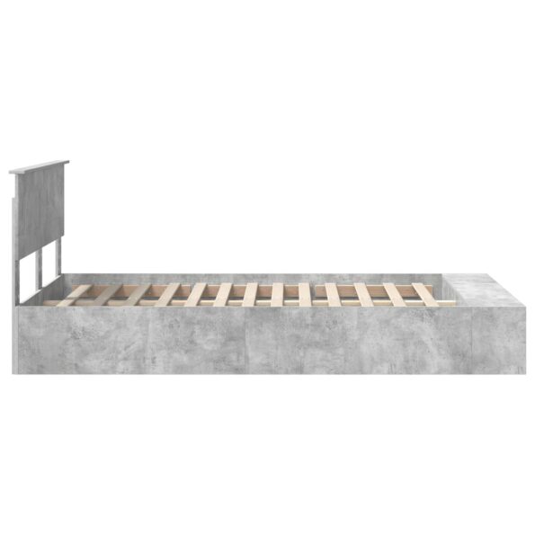 vidaXL Rám postele Betónová šedá 120 x 190 cm Kompozitné drevo – Obrázok 8