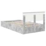 vidaXL Rám postele Betónová šedá 120 x 190 cm Kompozitné drevo – Obrázok 9