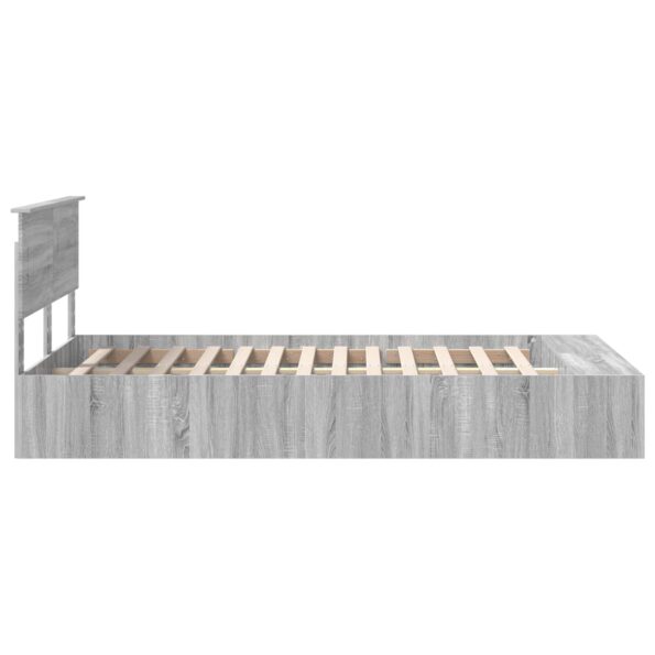 vidaXL Rám postele Sivý Sonoma 120 x 190 cm Kompozitné drevo – Obrázok 8