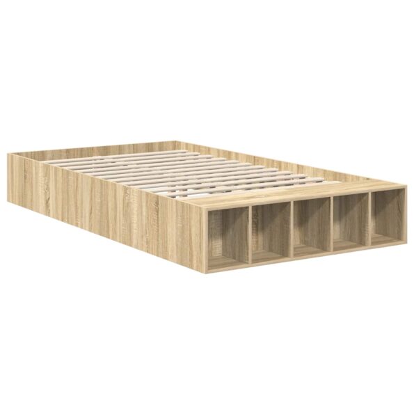 vidaXL Rám postele s poličkou Sonoma dub 120 x 200 cm Kompozitné drevo – Obrázok 5