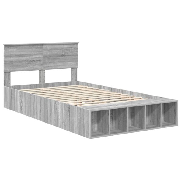 vidaXL Rám postele Sivý Sonoma 120 x 200 cm Kompozitné drevo – Obrázok 4