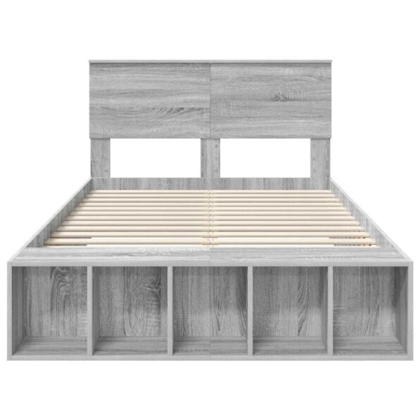 vidaXL Rám postele Sivý Sonoma 120 x 200 cm Kompozitné drevo – Obrázok 7