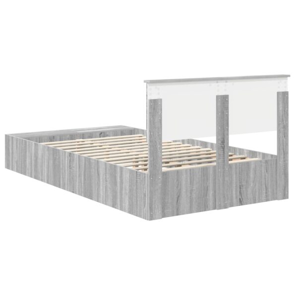 vidaXL Rám postele Sivý Sonoma 120 x 200 cm Kompozitné drevo – Obrázok 9