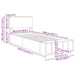 vidaXL Rám postele Betónová šedá 90 x 200 cm Kompozitné drevo – Obrázok 13