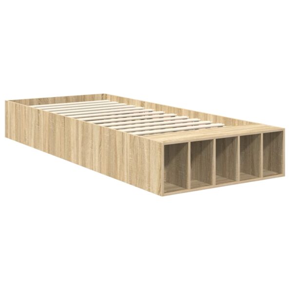 vidaXL Rám postele s poličkou Sonoma dub 90 x 190 cm Kompozitné drevo – Obrázok 5