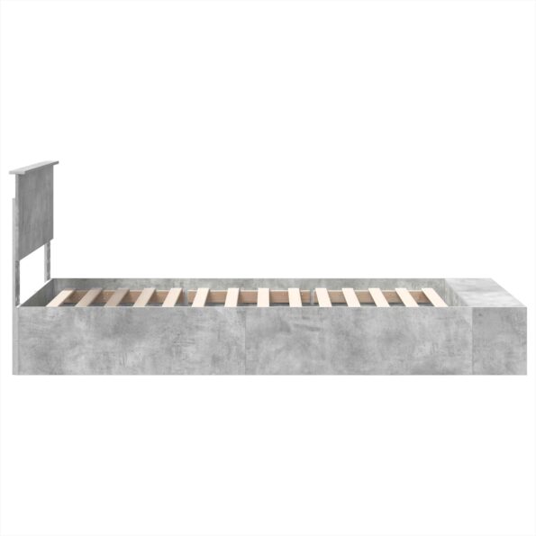 vidaXL Rám postele Betónová šedá 90 x 190 cm Kompozitné drevo – Obrázok 8