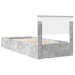 vidaXL Rám postele Betónová šedá 90 x 190 cm Kompozitné drevo – Obrázok 9