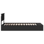 vidaXL Rám postele s poličkou Čierna 75 x 190 cm Kompozitné drevo – Obrázok 8