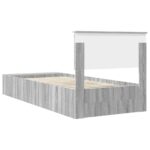 vidaXL Rám postele s poličkou Sivý Sonoma 75 x 190 cm Kompozitné drevo – Obrázok 9