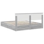 vidaXL Úložná posteľ Sivý Sonoma 200 x 200 cm Kompozitné drevo – Obrázok 10