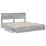 vidaXL Úložná posteľ Sivý Sonoma 200 x 200 cm Kompozitné drevo – Obrázok 5