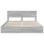 vidaXL Úložná posteľ Sivý Sonoma 200 x 200 cm Kompozitné drevo – Obrázok 8