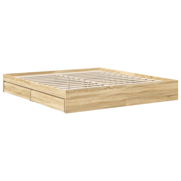 vidaXL Úložná posteľ Sonoma dub 180 x 200 cm Kompozitné drevo – Obrázok 6