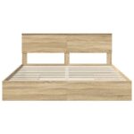 vidaXL Úložná posteľ Sonoma dub 180 x 200 cm Kompozitné drevo – Obrázok 8
