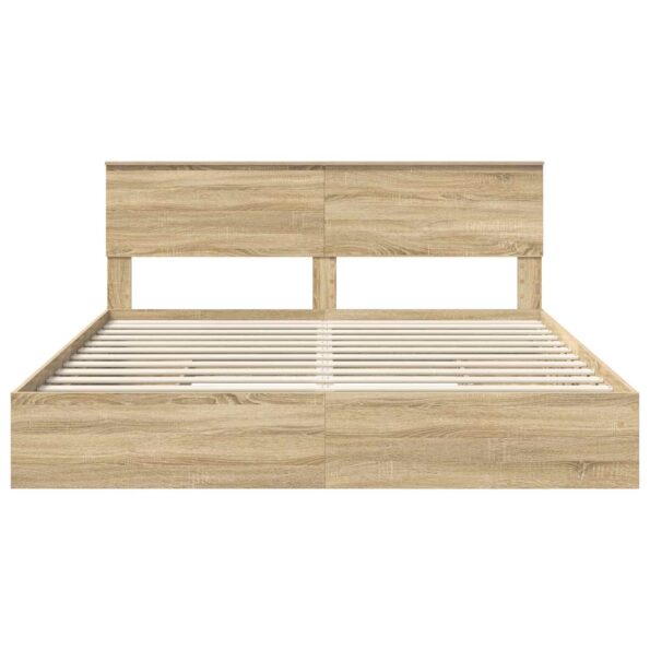 vidaXL Úložná posteľ Sonoma dub 180 x 200 cm Kompozitné drevo – Obrázok 8