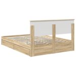vidaXL Úložná posteľ Sonoma dub 160 x 200 cm Kompozitné drevo – Obrázok 10