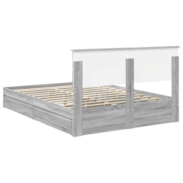 vidaXL Úložná posteľ Sivý Sonoma 140 x 200 cm Kompozitné drevo – Obrázok 10