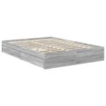 vidaXL Úložná posteľ Sivý Sonoma 140 x 200 cm Kompozitné drevo – Obrázok 6