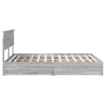 vidaXL Úložná posteľ Sivý Sonoma 140 x 200 cm Kompozitné drevo – Obrázok 9